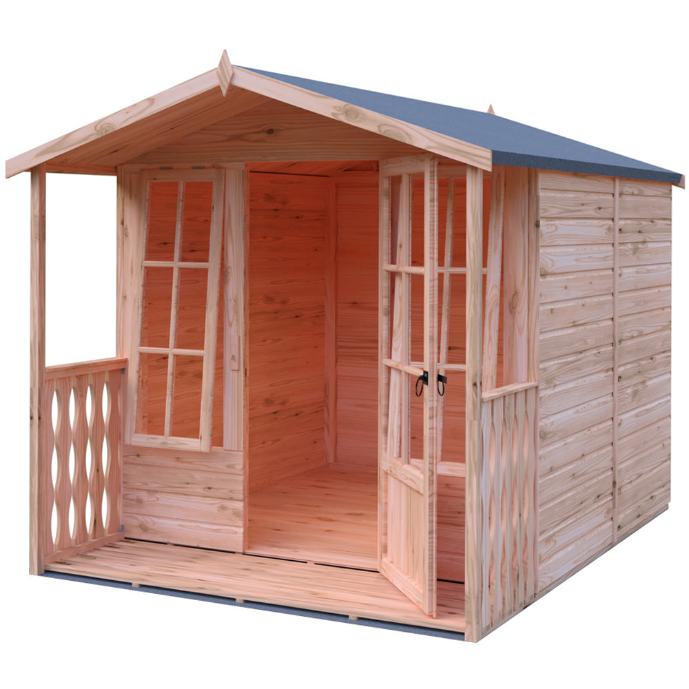 Shire 7 x 7ft Chatsworth Summerhouse with Veranda