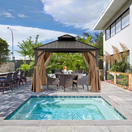 Aluminum Patio Gazebo Permanent Hardtop Gazebos