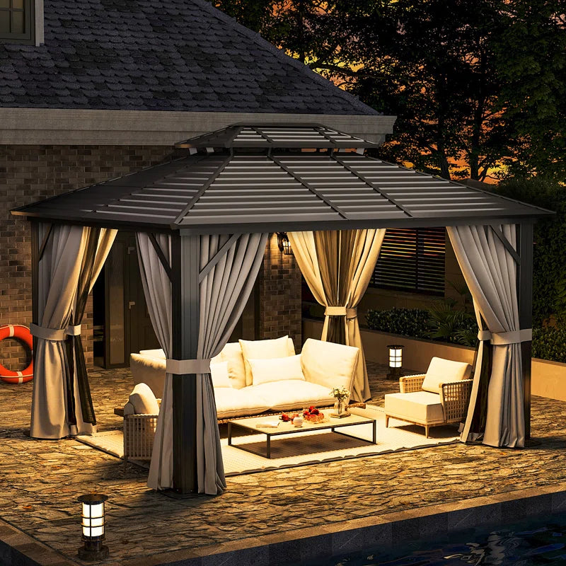 12 Ft. W x 10 Ft. D Aluminum Patio Gazebo See More by JolyDale