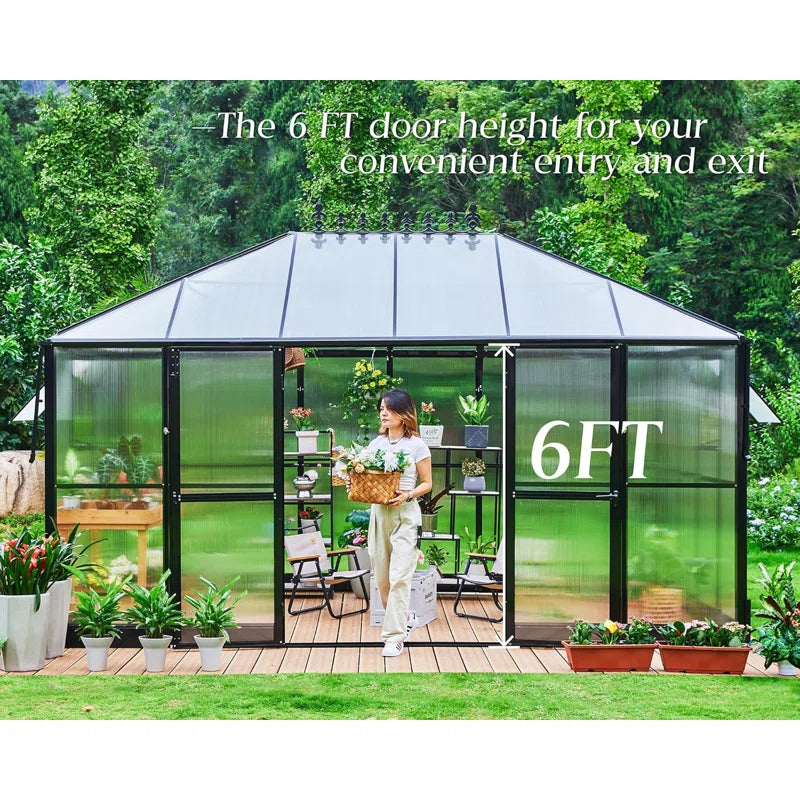 14' W x 10' D Hobby Greenhouse