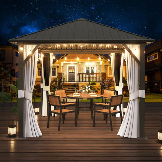10 Ft. W x 10 Ft. D Aluminum Patio Gazebo