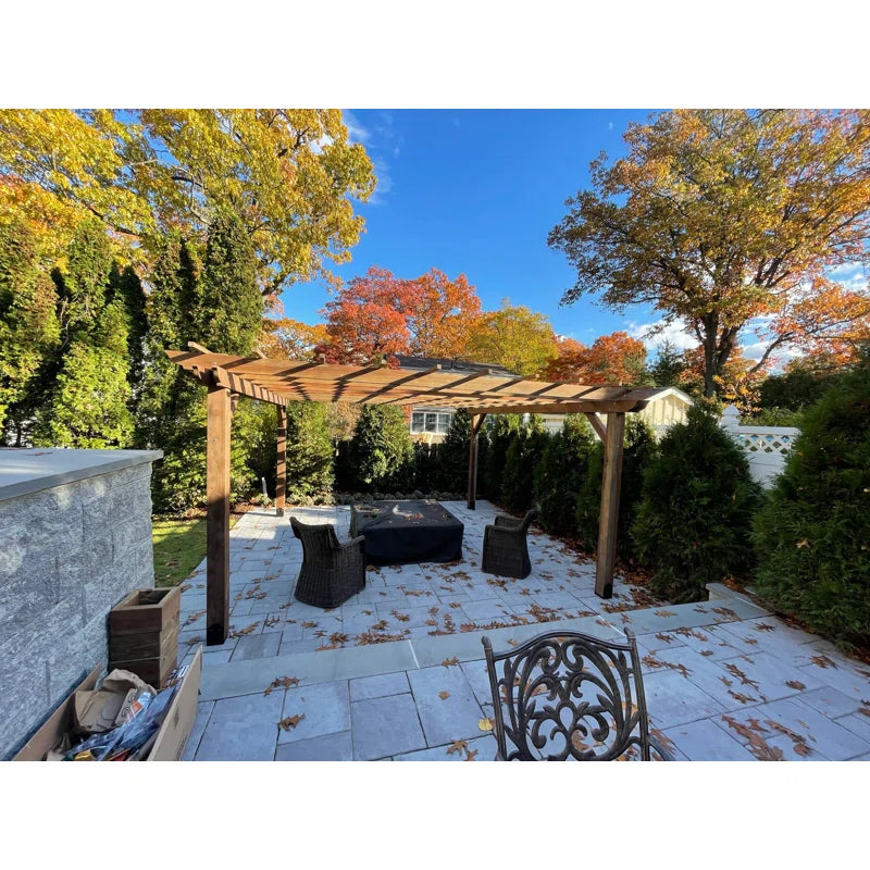 Solid Mission Brown Redwood Pergola