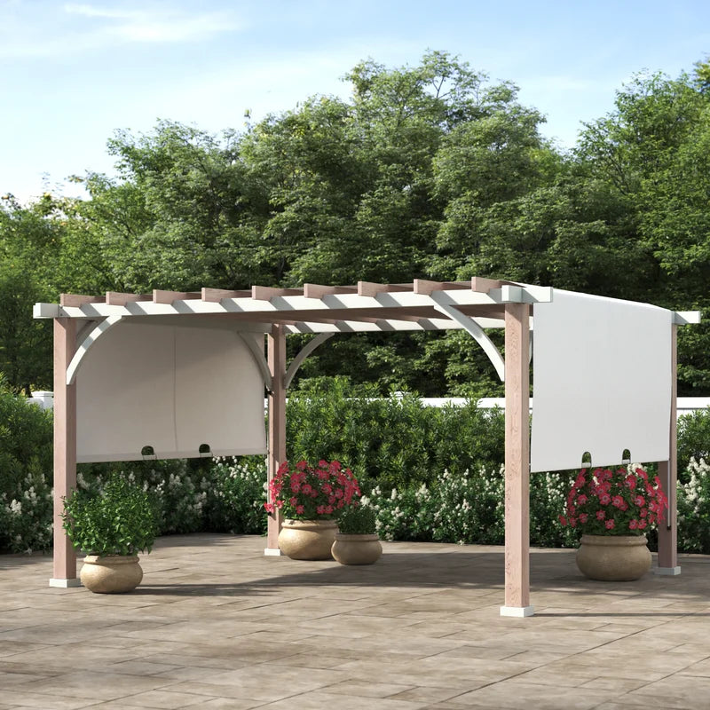 Crompton 14 Ft. W x 12 Ft. D Steel Pergola with Canopy