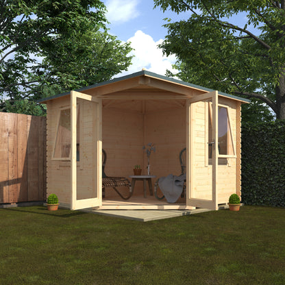 Meadow’s Edge Garden Room – 28mm Log Cabin
