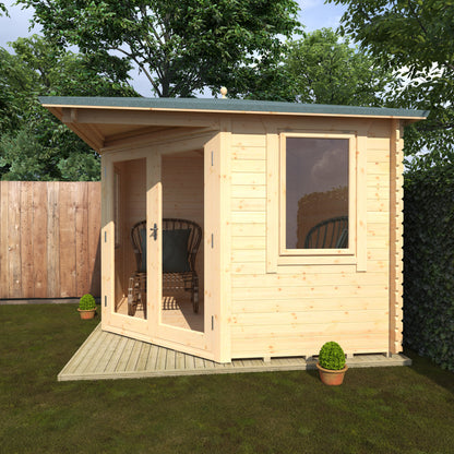 Meadow’s Edge Garden Room – 28mm Log Cabin