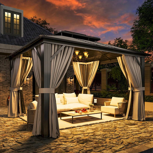 12 Ft. W x 10 Ft. D Aluminum Patio Gazebo See More by JolyDale