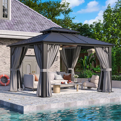 12 Ft. W x 10 Ft. D Aluminum Patio Gazebo See More by JolyDale