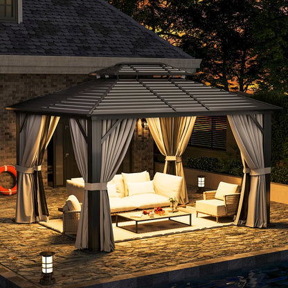 12 Ft. W x 10 Ft. D Aluminum Patio Gazebo See More by JolyDale