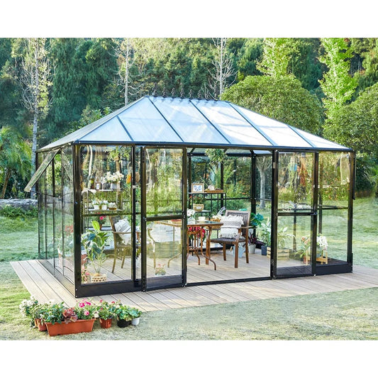 14 x 9.5 x 9 ft. Hybrid Polycarbonate Greenhouse