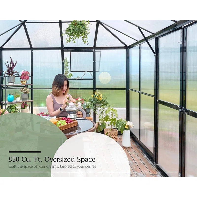 14 x 9.5 x 9 ft. Hybrid Polycarbonate Greenhouse