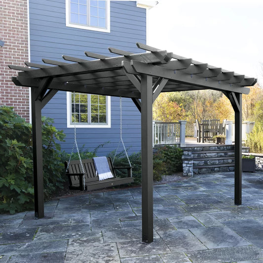 Highwood Bodhi Lawn & Garden Pergola with Highwood Lehigh Swing